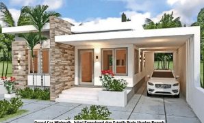 garasi cor minimalis