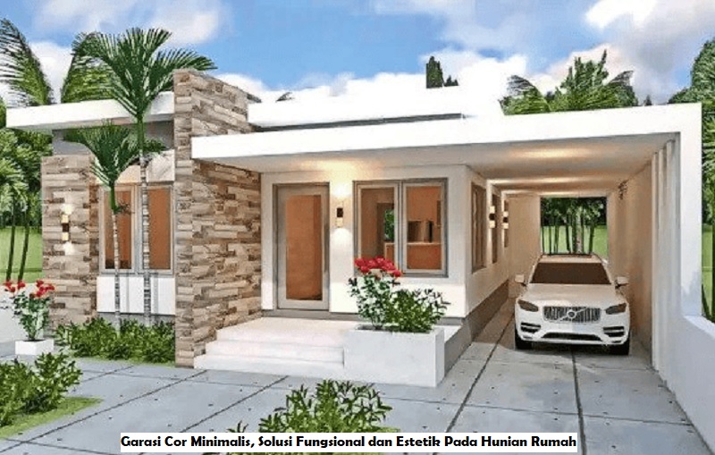 garasi cor minimalis